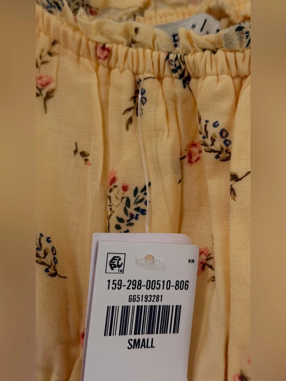 Abercrombie & Fitch Bra-Free Smocked Drop-Waist Maxi size Small 100% cotton NWT